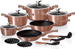 Berlinger Haus batterie de cuisine en or rose, set de 15 pièces en acier inoxydable