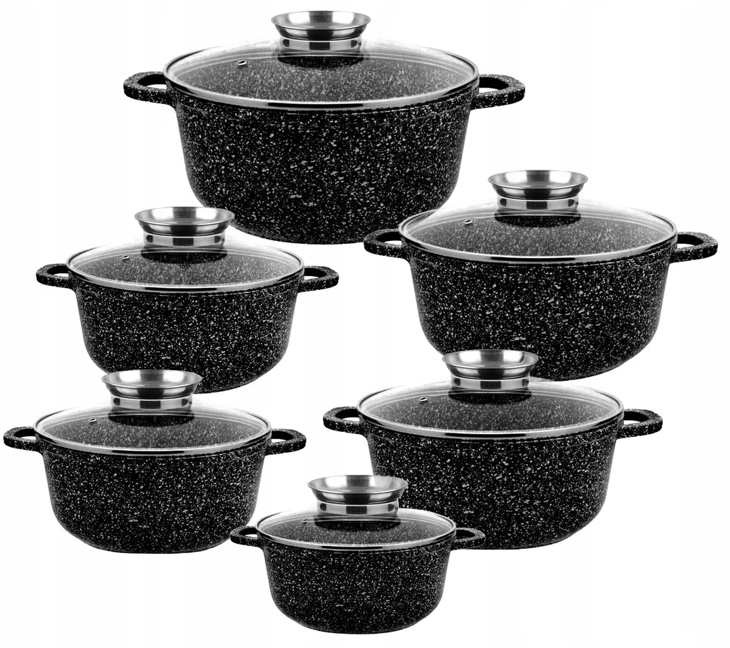 Set de 6 poêles en revêtement marbre Zilner ZL-8526