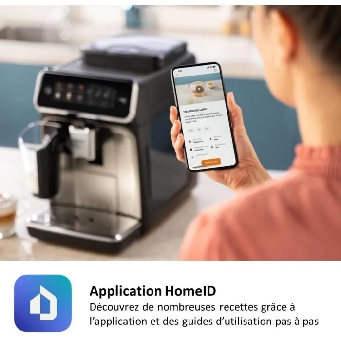 Machine à café Expresso broyeur – Philips – Avec mousseur – EP2225 – Noir